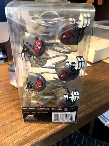NFL Buccaneers Shower Cuurtain Rings Cover