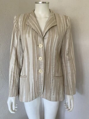 Lafayette 148 Striped Blazer, Neutrals Blazer - Image 1 of 4