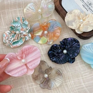 Korean Style Flower Duckbill Clip Barrettes Side Clip Women - Picture 1 of 16