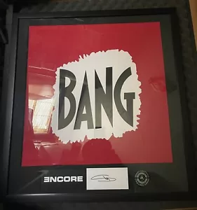 BANDERA BANG ENMARCADA SLIM SHADY EMINEM ENCORE 20 ANIVERSARIO FIRMADA - Imagen 1 de 2