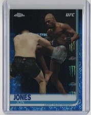 2019 Topps Chrome UFC Jon Jones Card #1 Blue Wave Refractor Parallel 43/75