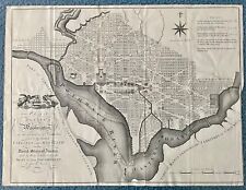 Antique Map of Washington and  District of Columbia, John Russell, London 1795