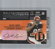 2001 Contenders Round Numbers Justin Smith / Richard Seymour Auto Dual Sided Rc