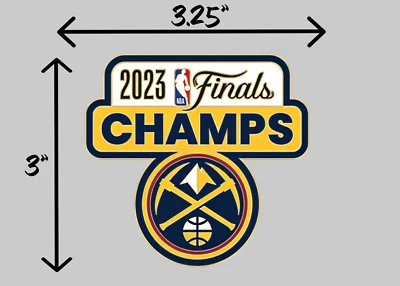 Denver Nuggets 2023 NBA Finals Champions 3.25" x 3" Pegatina Vinilo Impermeable Foto 1 de 2