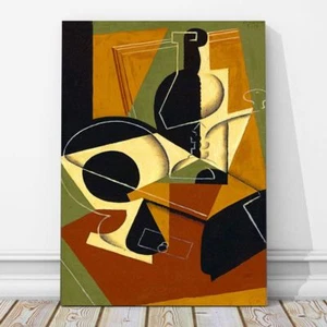 JUAN GRIS Art - Moulin Cafe & Bottle CANVAS PRINT 12x8" - Cubist, Cubism - Picture 1 of 1