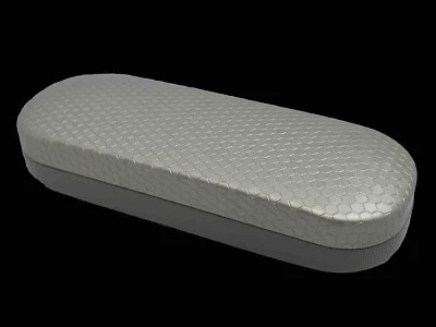 NUEVO Estuche para Anteojos Alexander Collection Plateado Extra Largo Duro Clamshell Foto 1 de 4