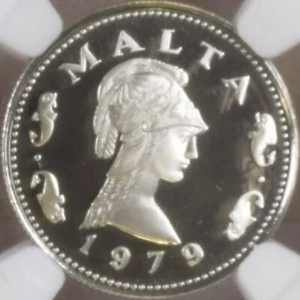 MALTA. 1979, 2 Cents - NGC PF69 - Top Pop 🥇 Queen of the Amazons, 🐬 Rare - Picture 1 of 6