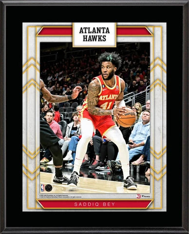 Saddiq Bey Atlanta Hawks 10.5" x 13" Sublimated Player Plaque Cover