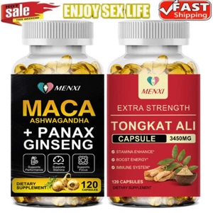 Male Enhancement 120 Capsules 2 in 1 Testosterone Booster & Last Longer Stronger - Picture 1 of 21