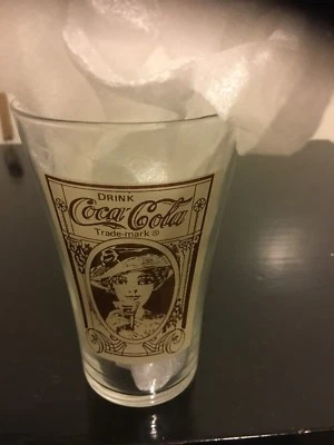  Dama nostalgia recreación de la cristalería Flair original 16 oz nunca usada CocaC Foto 1 de 4
