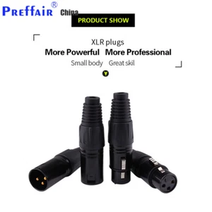 3Pin XLR Plug Audiophile Microphone Adapter Audio HIFI 3 Pin XLR Connector DIY - Picture 1 of 12