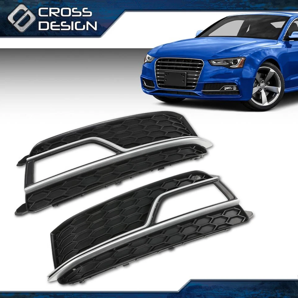 Parachoques delantero apto para Audi S5 A5 S-Line 2013-16 luz antiniebla rejilla cubierta izquierda y derecha Foto 1 de 4