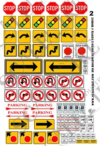 SCALELIKE INDUSTRIES HO-ROADWAY SIGNS 2 (HORS-2) PRINTED ON PLASTIC FACTORY NEW - Picture 1 of 1