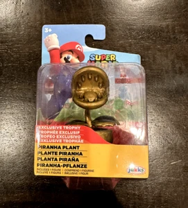 Super Mario Golden Piranha Plant Exclusive Trophy - World of Nintendo Jakks 2021 - Picture 1 of 3