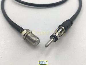 RG58 AM/FM MĘSKIE RADIO do F TV ŻEŃSKIE koncentryczny kabel pigtail RF USA - Zdjęcie 1 z 3
