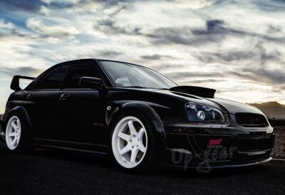 Para Subaru Impreza WRX STi 2004-2005 Luz antiniebla negra Parachoques Bisel Cubierta Tapa Foto 1 de 4