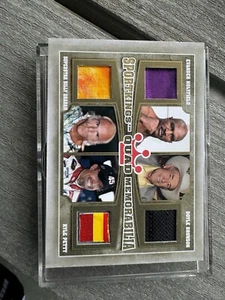 2012 SPORTKINGS 4 SPORT QUAD MEMORABILIA GOLD GRAHAM, PETTY, HOLYFIELD, BRUNSON - Picture 1 of 2