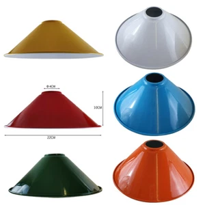 Retro Metall Anhänger Lichtschirm, Vintage Industrie Kegel Lampenschirm einfache Montage - Bild 1 von 32