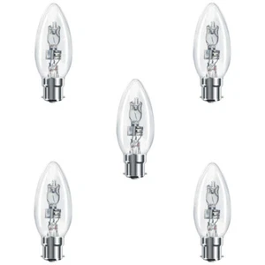 5x LOW ENERGY HALOGEN CANDLE 18W B22D CLR - Picture 1 of 1