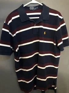 Vintage 90s Polo Sport Ralph Lauren Striped Color Block Poloshirt Herren Gr. L - Bild 1 von 5