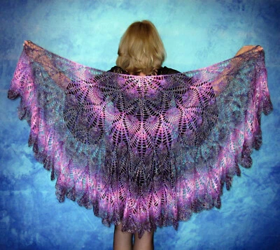 Bufanda tejida de pelo de cabra Orenburger bufanda Pelerina estola tejida Foto 1 de 4