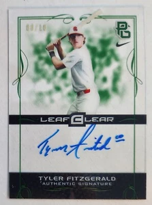 Tyler Fitzgerald RC✨️AUTO 2015 Leaf Perfect Game Clear Acetate Green 8/10 Rookie - Bild 1 von 3