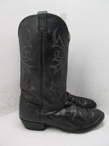 Botas de Vaquero Nocona Negras Pluma Completa Cuero de Avestruz Para Hombres Talla 11 D Sty 81951 EE. UU. - Imagen 1 de 13