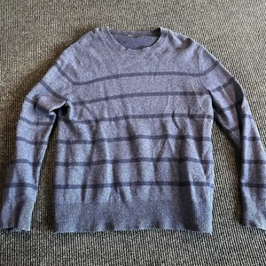 BANANA REPUBLIC Filpucci Lana Suéter Hombre Grande Cuello Redondo Azul - Imagen 1 de 8