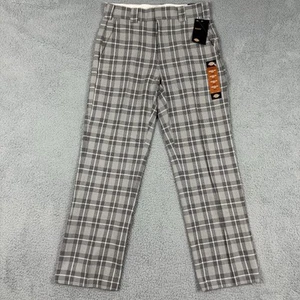Dickies Pants Mens 32x32 Gray Black Plaid Regular Fit Workwear Skate Casual - Picture 1 of 16