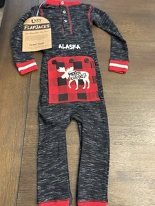 Neu mit Etikett Lazy One Pyjama Essential Kinder 18 Monate Elch Dienstwagen PJ Flapjack Baumwolle - Bild 1 von 7