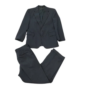 Vintage Ralph Lauren Anzug Set Herren 44R 32 x 31 Marineblau Gestreift Polo Club Hergestellt in den USA - Bild 1 von 17