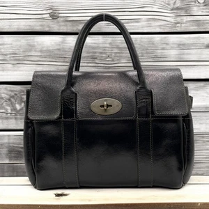 Mulberry Bayswater Bolso de Mano Cartera Cuero Negro Bolso de Hombro para Mujer Boston - Imagen 1 de 9