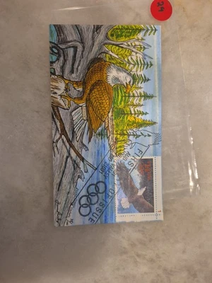 2542 $14 Priority (1991) THE AMERICAN EAGLE FDC HD/HP BY PASLAY 38/100 - Image 1 of 4