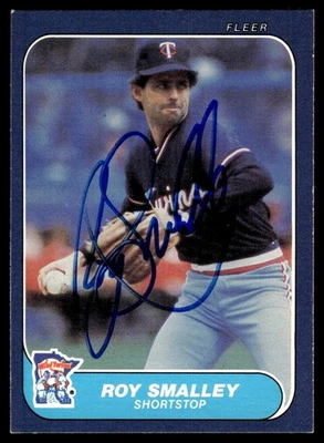 1986 Fleer In Person No Cert Roy Smalley Auto Minnesota Twins #404 - Image 1 of 2