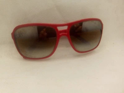 Óculos de sol Vuarnet Px France Depose armação vermelha esqui vintage 4003 *RISCOS DE LENTE* - Imagem 1 de 4
