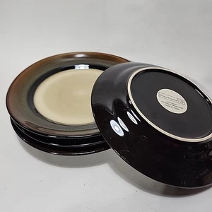 Set Of 4 - Home Trends Rave Stripe 8 1/2" Dessert / Lunch Plates - Picture 1 of 5