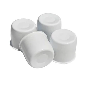 4Pcs Trailer Wheel Hub Center Cap 4.25" Stainless Wheel 4.25" Hub 3.66"H White - Picture 1 of 7