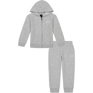 Under Armour Boys Branded Logo Fz Set Baby Fleece Tracksuit Sports Casuals - Picture 1 of 2