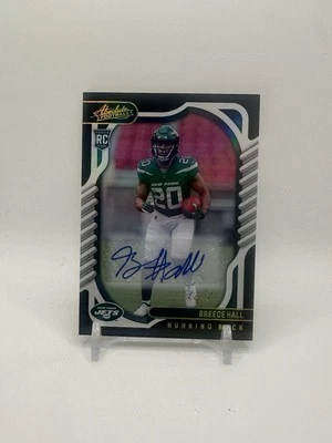 2022 Absolute Football Breece Hall Auto RC Black 1/1 Jets - Image 1 of 2