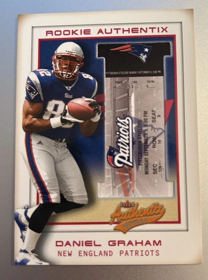 2002 Fleer Authentix #153/1250 Daniel Graham #109 - New England Patriots - Image 1 of 2