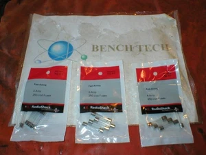 New 3 - Radioshack  270-1010  Pk Of 4  Fast Acting  4 Amp 250 Volt Fuses - Picture 1 of 4