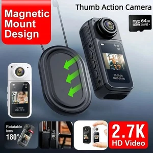 Action Camera 2.7K Mini Wifi Rotatable Sport Camera DV Cycling Magnetic Recorder - Picture 1 of 22