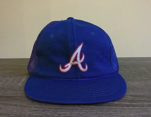 Vintage 80s Atlanta Braves Rope Hat Sports Specialties Mesh Snapback MLB Korea - Picture 1 of 6