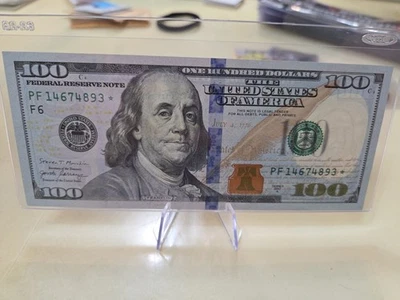 *UnCirculated  2017 A $100 Dollar Federal Reserve STAR* Note PF14674893* - Image 1 of 2