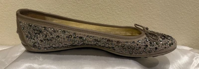Jimmy Choo Women Sparkle Ballet/Flats Bow Accent/Sparkle SZ 8.5 "38.5" Dust Bag - Image 1 of 4