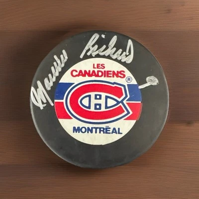 Disco de hockey firmado por "ROCKET" Maurice Richard, canadienses de Montreal Foto 1 de 4