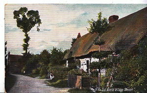 Unknown Location Postcard - "An Old World Village Street"   MB1620 - Picture 1 of 1