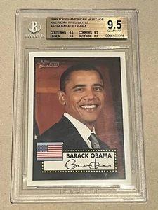 2009 Topps American Heritage Presidents Barack Obama #AP44 BGS 9.5 x4 Gem Mint - Picture 1 of 4
