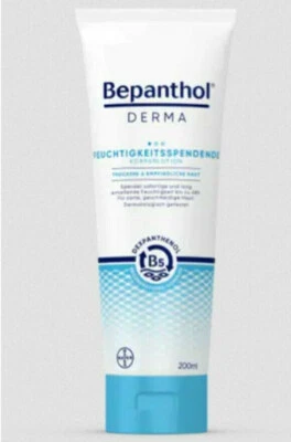 BAYER BEPANTHOL DERMA BEPANTHOL Derma feuchtigkeitsspendende Körperlotion 200ml PZN 16529665 + Probe