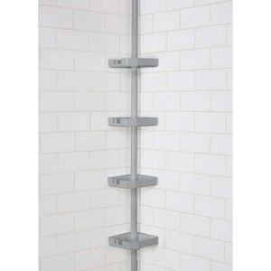 Bath Bliss 4 Tier Corner Shower Organizer Caddy in Grey - Picture 1 of 4